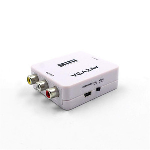 Detecta y convierte automáticamente 1080P VGA2AV convertidor adaptador VGA a AV RCA convertidor