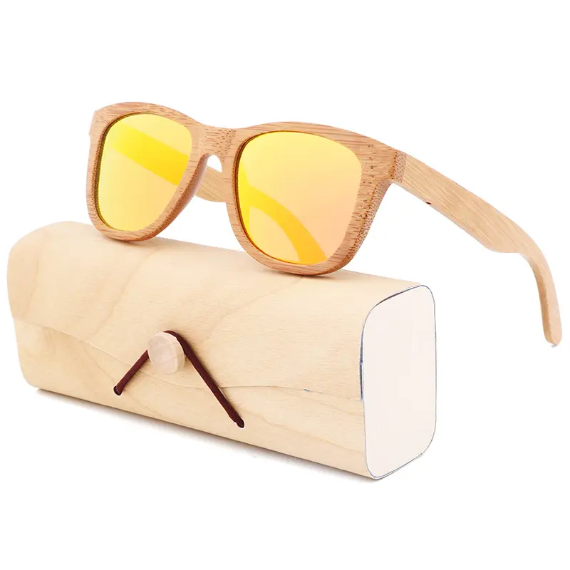 Gafas de sol con logotipo personalizado para exteriores, lentes de sol unisex en madera, multicolor, certificado aprobado, fabricación de Bambú