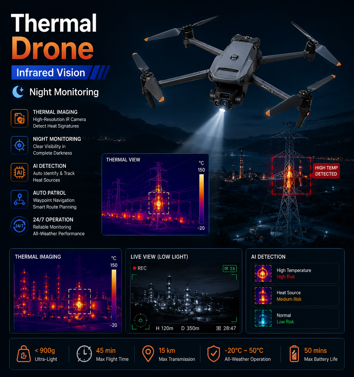 MAVIC 3TA - โดรนถ่ายภาพความร้อนขั้นสูง