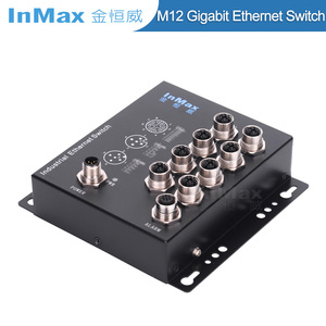 InMax制造商M12交换机48v千兆8端口M12 X编码坚固的地铁铁路地铁车辆工业以太网交换机 - Product Image 4