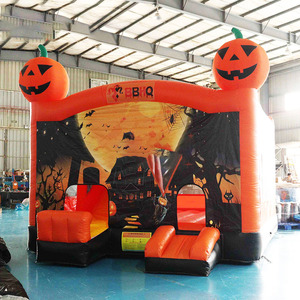 Halloween bí ngô loạt PVC Inflatable lâu đài bouncy nhà cho trẻ em của công viên giải trí chơi và vui vẻ - Product Image 2