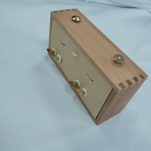 Timer da gioco da competizione portatile retrò meccanico internazionale compatto in legno meccanico conto alla rovescia orologio da scacchi analogico regalo