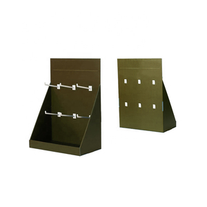 POP Custom Corrugated Cardboard Counter <strong>Display</strong> Unit POP Paper Peg <strong>Hooks</strong> <strong>Table</strong> <strong>Top</strong> <strong>Display</strong> - Product Image 5