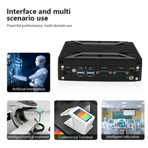 Modulo Wifi/4G opzionale CPU J6412 N100 in lega di alluminio 12V Fanless industriale Mini Desktop/scatola del <span class=keywords><strong>Computer</strong></span> incorporato per