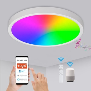 24W קישוט הבית Wifi Tuya APP בקרת צורה עגולה אור תקרה <span class=keywords><strong>LED</strong></span> חכם לסלון - Product Image 1
