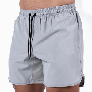 Shorts de náilon atacado de alta qualidade, com bolsos de corda, treino masculino esportivo