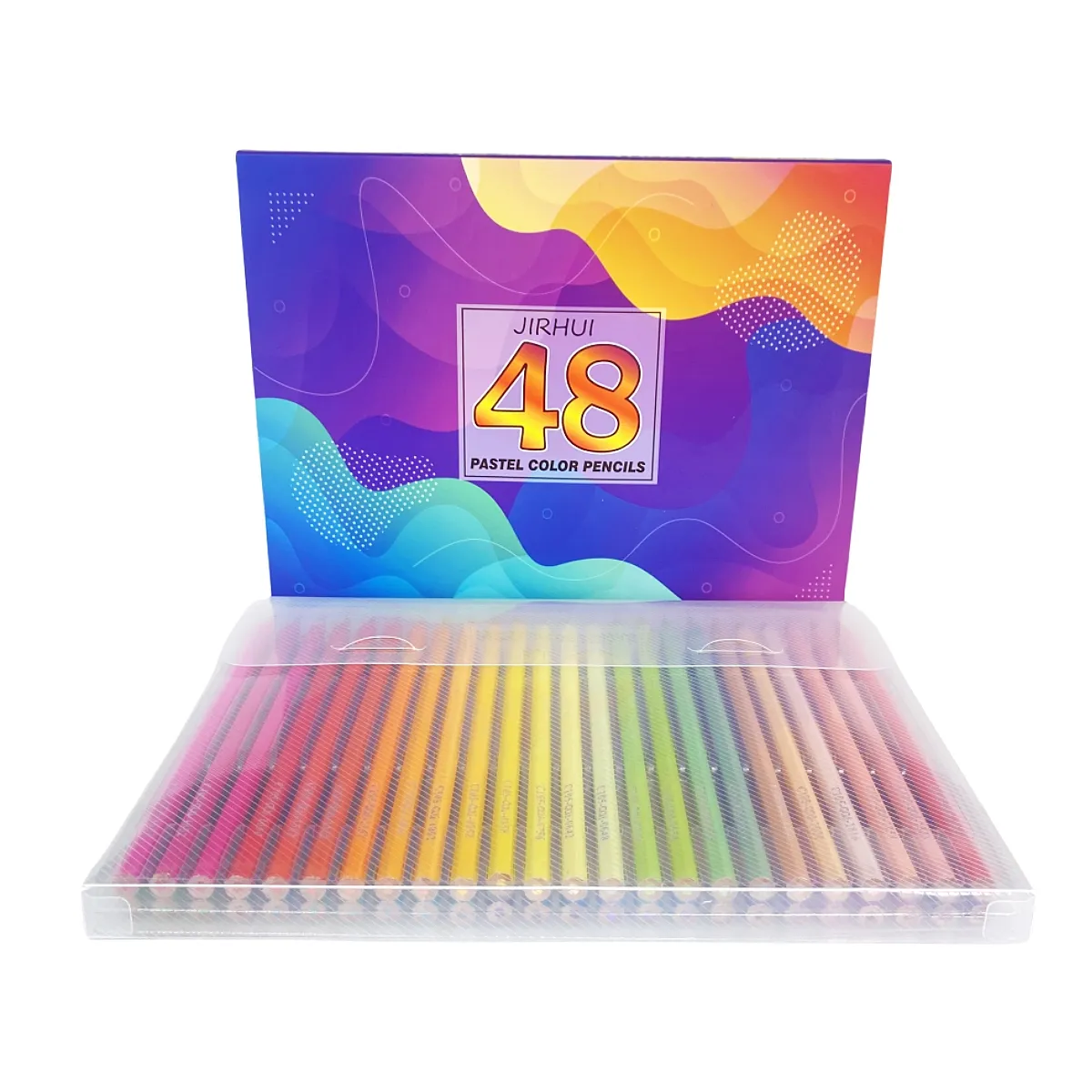 Macaron Colors 48Pcs Lápiz de color Pastel suave Juego de lápices de dibujo Kit de lápices de boceto para la escuela Suministros de arte para colorear