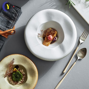 Otel restoran kulübü ve töreni sofra yemek setleri için düzensiz tasarım ile Modern seramik yuva şeklindeki kase - Product Image 1