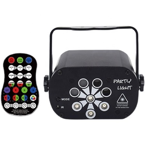 L-Lighting Manufacturer Hong He RGB Laser <strong>LED</strong> 8-hole Light Stage Effect Lighting With Remote <strong>Controller</strong>
