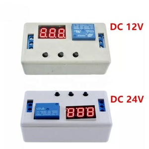 DC 12V 24V จอแสดงผล LED ดิจิตอลรีเลย์หน่วงเวลาโมดูลควบคุมโปรแกรมจับเวลาสวิทช์ Trigger Cycle โมดูล3ปุ่ม - Product Image 1