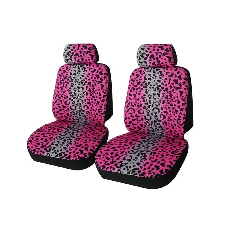 Kanglida fábrica profesional accesorios de coche Interior decorativo estampado de leopardo poliéster fundas de asiento de coche