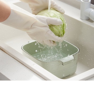 Liên hệ với thực phẩm an toàn dầu kháng dài tay không mùi hộ gia đình làm sạch găng tay tái sử dụng Nitrile nhà bếp găng tay - Product Image 4