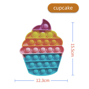 High Quality Rainbow Silicone Squeeze <strong>Toy</strong> Fun Push Bubble Pop It Fidget <strong>Toy</strong> for Kids Age 5-7 Years Unisex Squishy - Product Image 5
