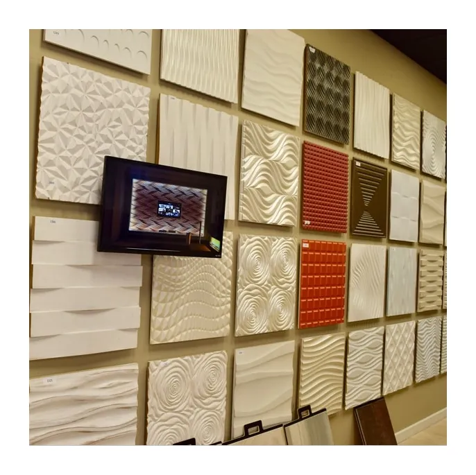 Kingmair decoración PVC 3D Panel de pared Hogar, paneles de revestimiento de paredes decorativas interiores