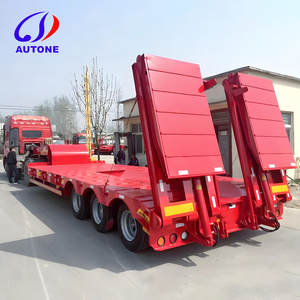 Low Bed Semi Trailer Low Bed <strong>Container</strong> Semi Trailer 3 Axle 40ft Lowbed 60 Ton Low Bed Front <strong>Loading</strong> Lowbed Semi Trailer - Product Image 4