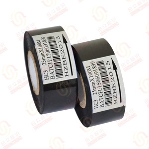 UNIONCODING Cinta de codificación de fecha negra 25mm * 100M cinta de máquina de codificación cinta de estampado en caliente - Product Image 1