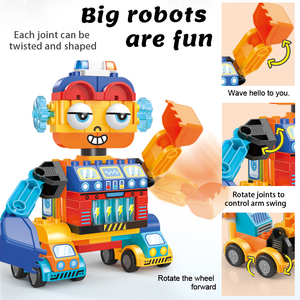 FEELo Neues Big Eye Robot Baustein Spielzeug für Jungen Bildung DIY Roboter 88PCS Large Brick Building Block Toy FL42015 - Product Image 2