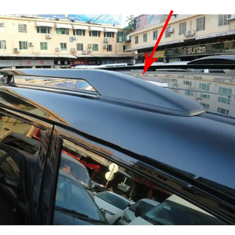 Noir 4 pièces barre de toit Rail embout étui pour Mitsubishi Pajero V80 2009-2012 2013 2014 2015 2016 2017 2018 accessoires de voiture