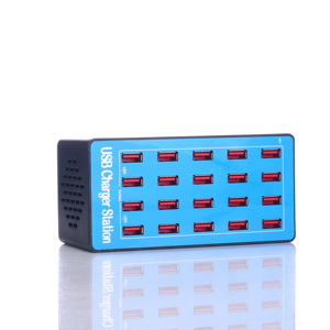 Cargador USB Universal de 20 puertos Enchufe de EE. UU./UE/Reino Unido Entrada de 5V Salida 5A 100W Corriente de alimentación Carga rápida Teléfonos móviles/tabletas 2.1A - Product Image 4