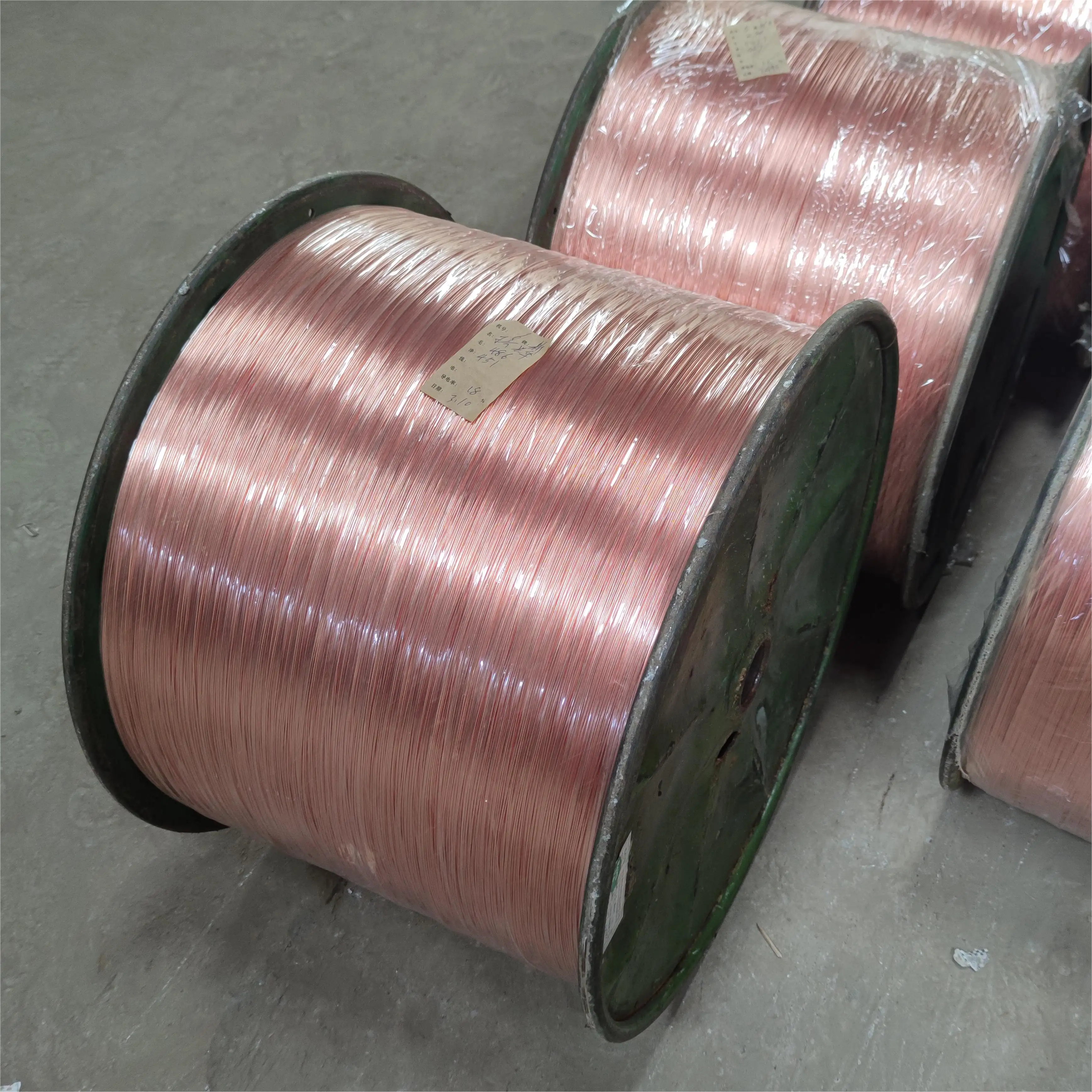 Exportação para o fio de aço revestido de cobre global fio redondo de aço revestido de cobre montado em paletes de alta resistência