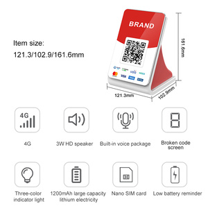 Escaneo de código <span class=keywords><strong>QR</strong></span> Soporte de mesa RINLINK SoundBox MD716 máquina de pago terminal POS - Product Image 3