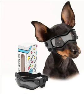 小型犬用犬用ゴーグルUVサングラス防風ソフトフレーム小型/中型犬用調節可能ストラップ子犬