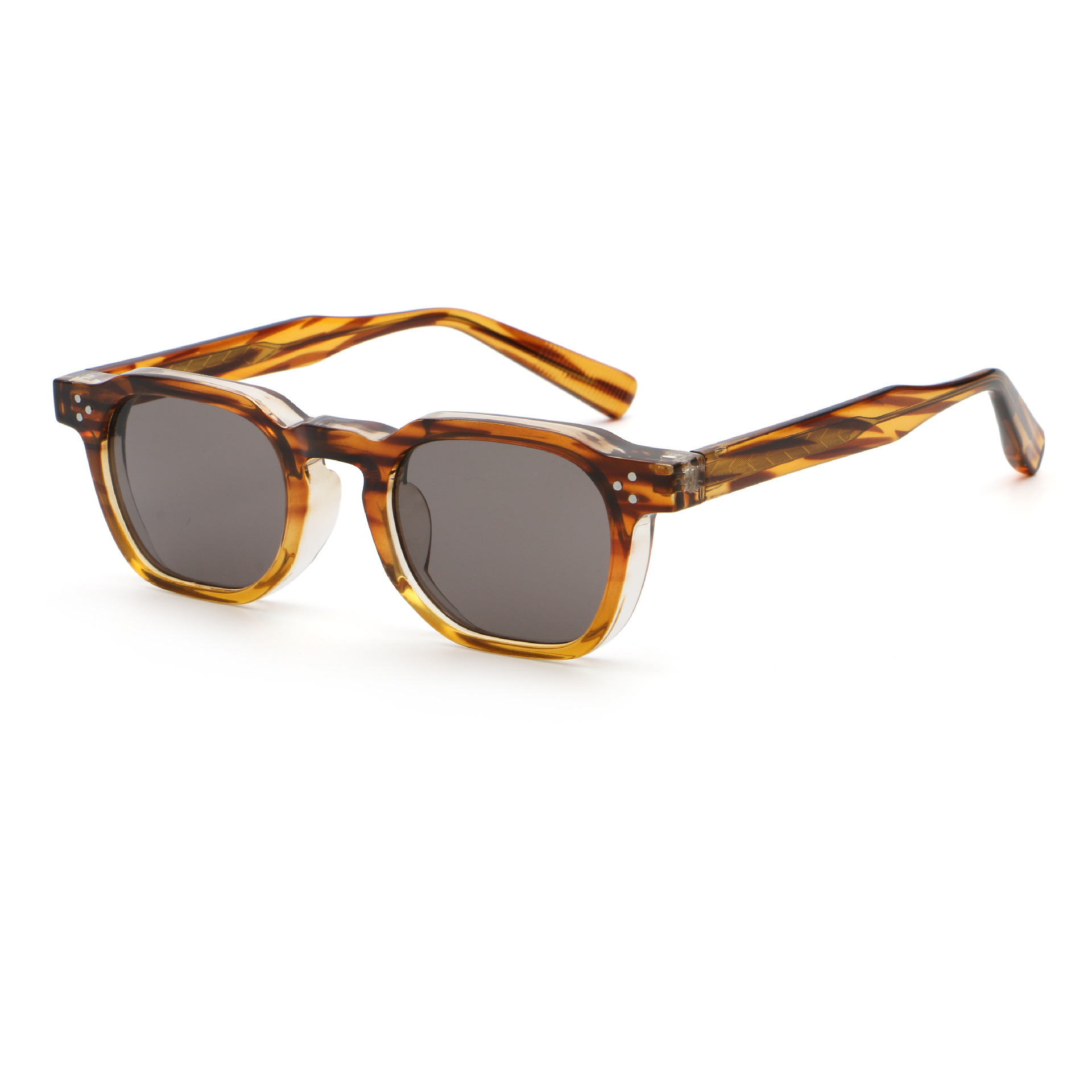 C11 brown bean flower-yellow frame-purple-gray lenses