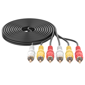 3RCA 3 RCA erkek erkek 4N OFC ses kablosu altın kaplama RCA ses kablosu ev sineması için DVD TV amplifikatör CD Soundbox RCA tel - Product Image 4