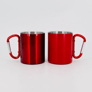 Bán buôn thép không gỉ Carabiner Mug 200ml 300ml tùy chỉnh thiết kế Carabiner móc cắm trại cốc cà phê - Product Image 5