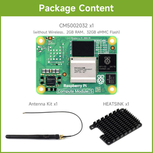 Aismartlink CM5 Pi-Rechen modul 5 mit offiziellem Raspberry Pi CM5002032 (ohne WLAN, 2GB RAM, 32GB EMMC-Flash) - Product Image 2