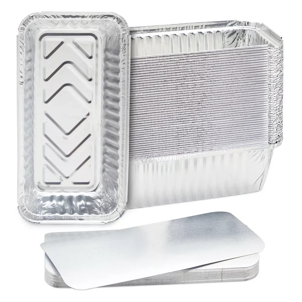 Dùng Một Lần Mini Bánh Mì Loaf Pan 50 Gói Nhôm Lá Mỏng Mini Loaf Pan 750Ml Mini Baking Tin Foil Pan