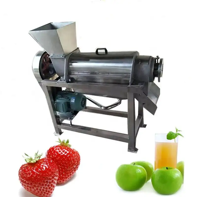 Máquina comercial de fazer suco de frutas, extrator industrial de suco de maçã, uva, laranja, manga, prensa fria