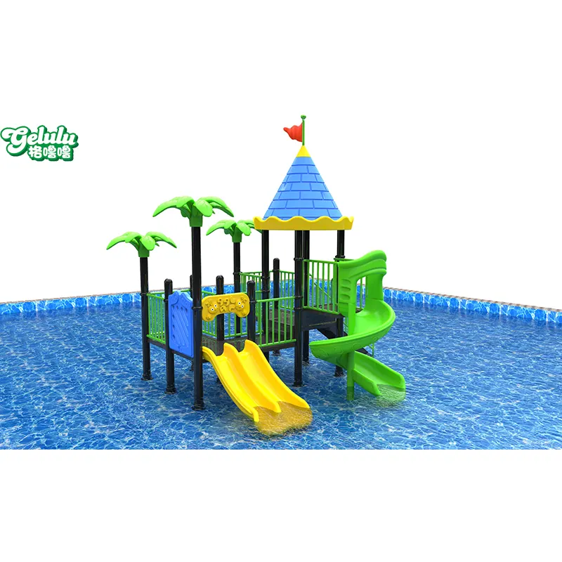 Terrain de jeux extérieur petit parc aquatique toboggan jouets piscine toboggans pour enfants et adultes