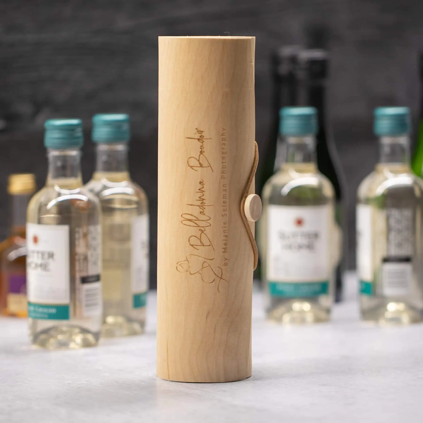 Kleine benutzer definierte Parfüm leere Flasche mit Box Holz Geschenk box für Flaschen Verpackung Weinflaschen box