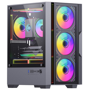 Snowman Chuyên Nghiệp cs084 Pro Matx Giữa Tháp PC Chơi Game Trường Hợp Tempered Glass Bảng Điều Chỉnh Tốt Hơn Quản Lý Cáp Màu Đen Máy Tính Để Bàn - Product Image 3