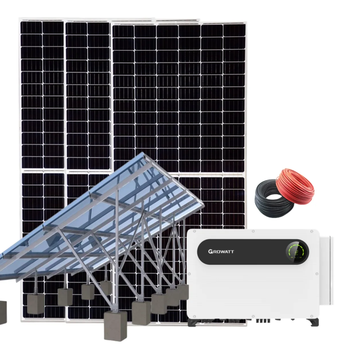 Hoge Efficiëntie Drie Fase 50kw 100kw Goede Prijs Complete Set Zonnepanelen Zonne-Energie Systeem