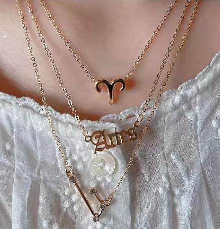 12 zodiac necklace set