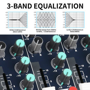 XTUGA F7 profesyonel 7-Channel ses mikseri USB MP3 çalar ile 3 marka EQ karıştırma konsolu 16 DSP DJ ses konsolu mikser - Product Image 5