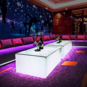 Hiện Đại Tối Giản Phong Cách Thanh Bảng 16056 Màu Xanh Lá Cây Thiết Kế Hình Chữ Nhật LED Ánh Sáng <span class=keywords><strong>Cube</strong></span> Phân Phòng Riêng Bàn Cà Phê Xúc Xắc Cốc - Product Image 3