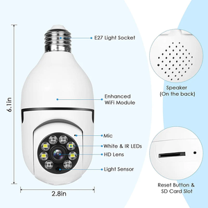 WESECUU 3MP Bulb <strong>Camera</strong> 360 CCTV Video Light Bulb E27 IP Wireless Network <strong>Security</strong> Hidden Wifi Smart <strong>Camera</strong> - Product Image 4