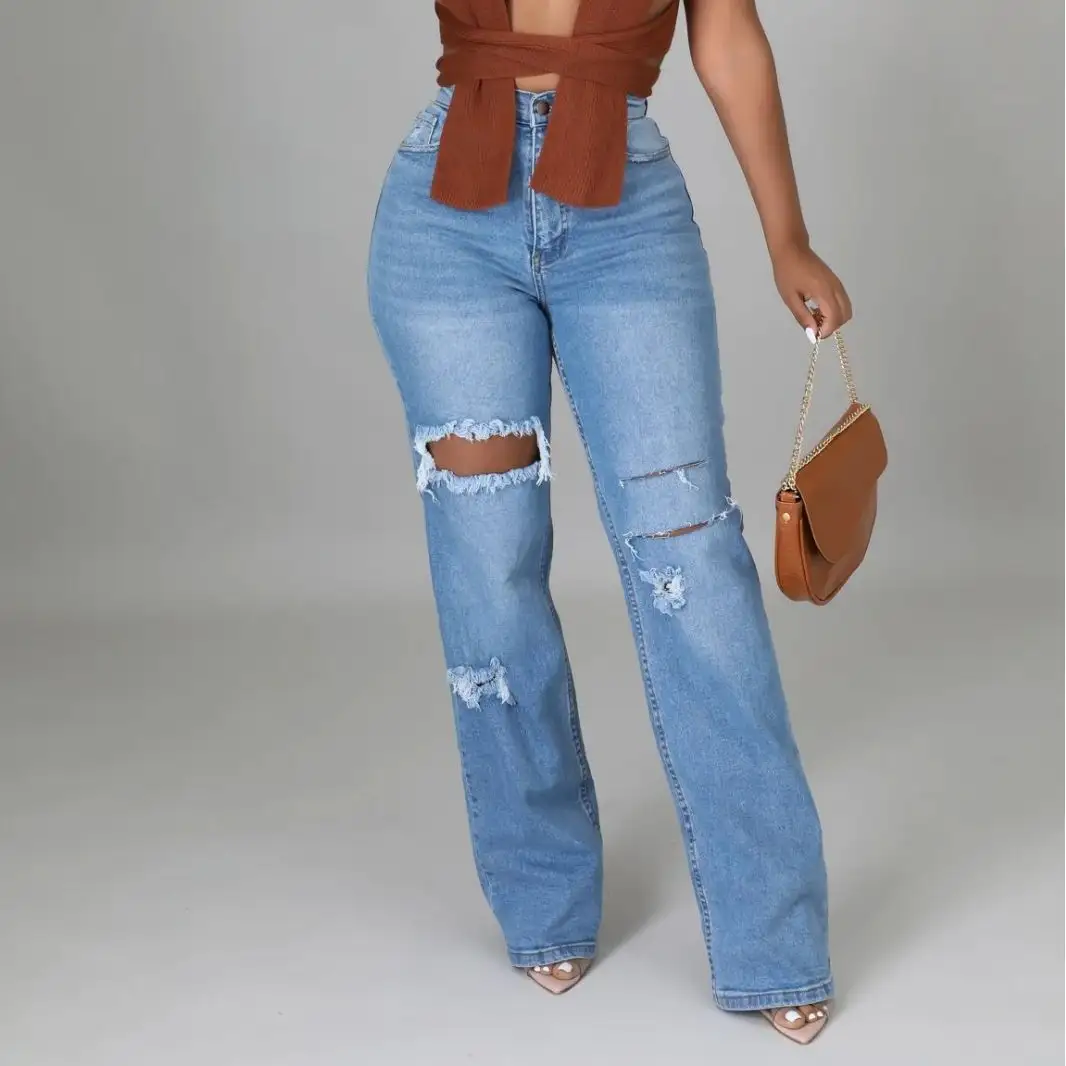Custom taglie forti Jeans donna bottoni alti, vita elasticizzata Sexy pantaloni 2022 nuova donna Jeans/