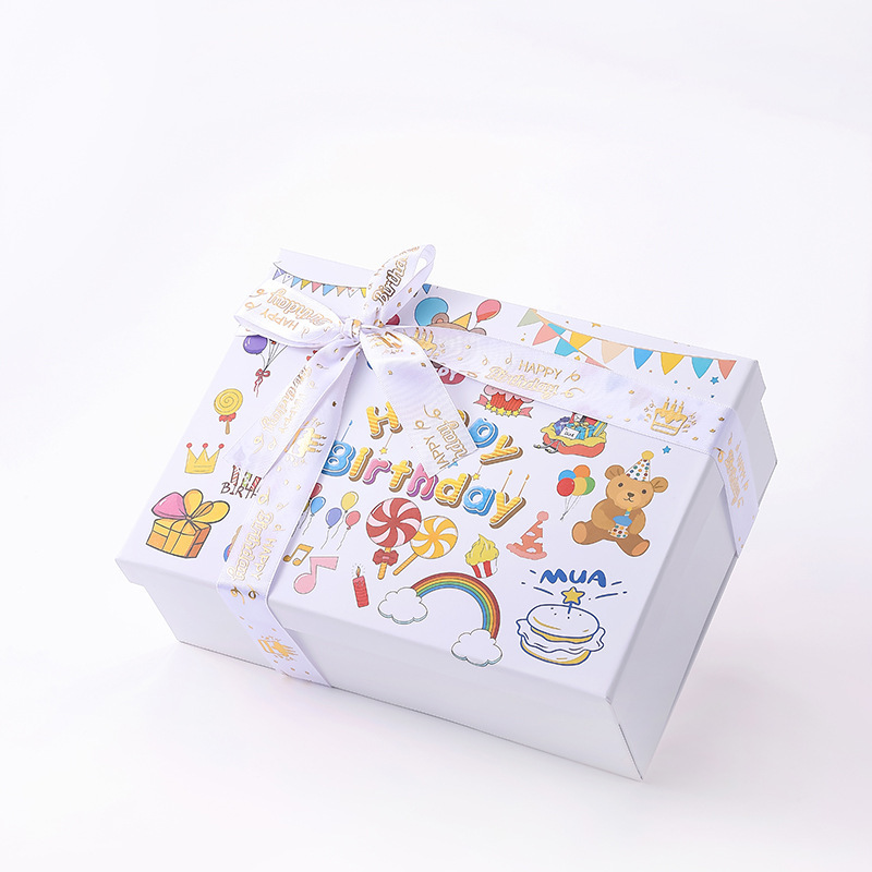 18 Mixed Color Sweet Birthday Foldable Box