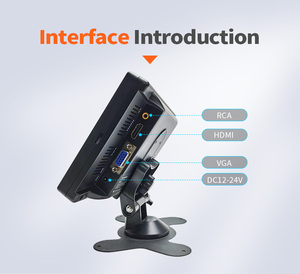Portable 7\&quot; HD&amp;MI VGA AV <strong>Input</strong> IPS Monitor with 1024x600 Resolution Wide Angle CMOS Sensor Built-in Speaker for Gaming CCTV PC - Product Image 6
