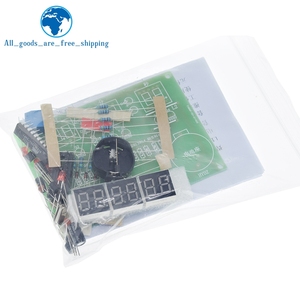TZT DIY <strong>Kits</strong> AT89C2051 Electronic Clock Digital Tube LED Display Suite Electronic Module Parts and Components DC 9V - 12V - Product Image 3