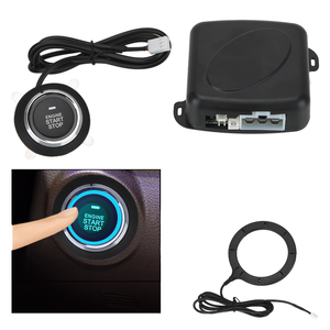 Botones de arranque y parada de 12V, interruptor de arranque de coche, encendido sin llave, juego de llaves de motor automático, sistema de arranque y parada de motor - Product Image 1