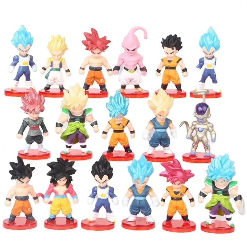 Toptan yeni 21 parça DBZ-rakamlar Set oyuncak Mini aksiyon figürleri Dragon topu Set GP Unisex japonya film ve TV 2 takım