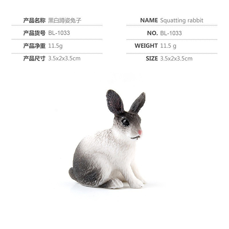 BL-1033 Blanco y Negro Squat conejo 11,5G