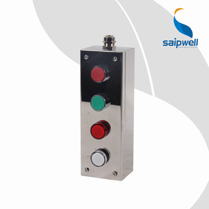Scatola a pulsante 4 vie per controllo industriale IP66 in acciaio inox pulsante scatola E-STOP 4 fori scatola di controllo - Product Image 2