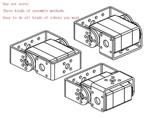 RDS3120MG 20KG Metal dişli dijital Servo RDS3120 Robot Arduino Servo ile uzun ve kısa düz U braketi
