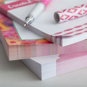 Logotipo personalizado impreso papel corte Bloc de notas adhesivas 3 Pack Memo notas de conjunto - Product Image 5